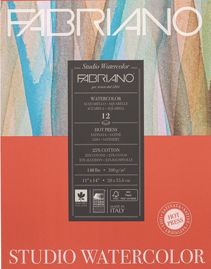 Fabriano hot pressed watercolor paper